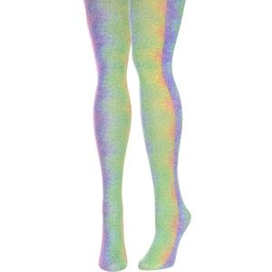 NEW Pixelated Digi-Dot Rainbow Tights Stockings Pantyhose Digital Graphic